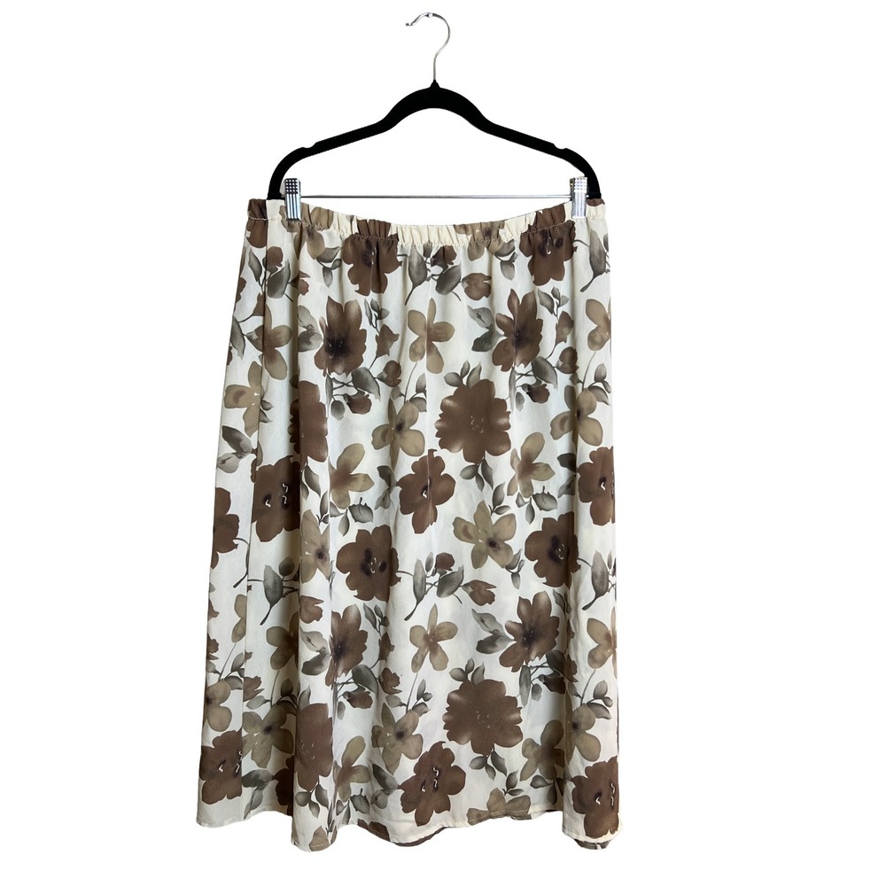 Vintage Elisabeth Floral Midi Skirt 24W Whimsigoth Coastal Grandmother 24W‎